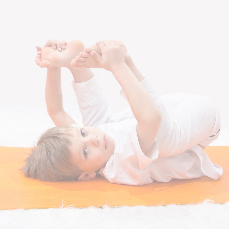Child in a yoga pose
